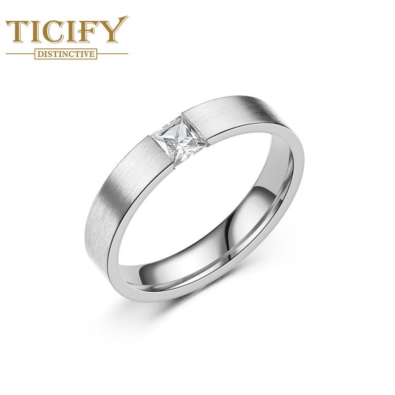 Europäische und amerikanische Mode Vermiculit Titan Stahl Ring Damen einfache Temperament PaareJavascript: 9 silber von Joom DACH