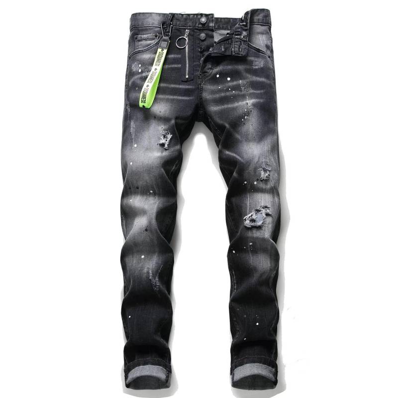 Europäischer Frühlingstrend: Herren Schwarze & Graue Spritzerfarbe Zerrissene Skinny Jeans 29 dunkelgraue Europäischer Frühlingstrend: Herren Schwarze & Graue Spritzerfarbe Zerrissene Skinny Jeans 29 dunkelgraue von Joom DACH
