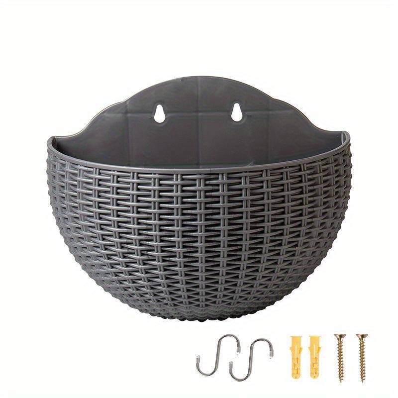 Europäischer Stil Imitation Rattan Wandbehang Halbrunder Blumentopf Pflanzgefäß Halbrunder Wandblumentopf Balkon Haushalt Outdoor rot Europäischer Stil Imitation Rattan Wandbehang Halbrunder Blumentopf Pflanzgefäß Halbrunder Wandblumentopf Balkon Haushalt Outdoor rot von Joom DACH