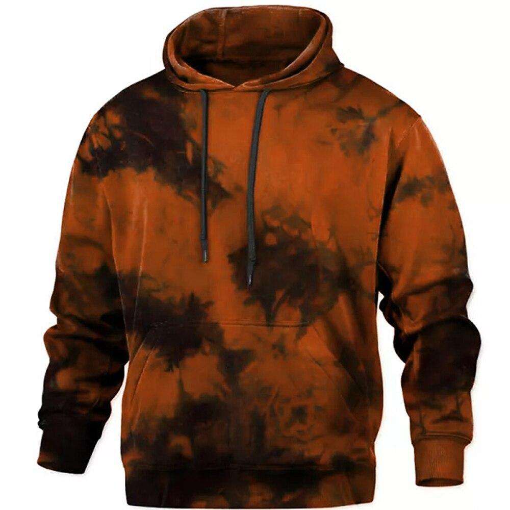 Europäischer und amerikanischer neuer dunkler Batik-3D-Druck im High Street Trendy Brand Hoodie und große Sportjacke für Herren 6XL von Joom DACH