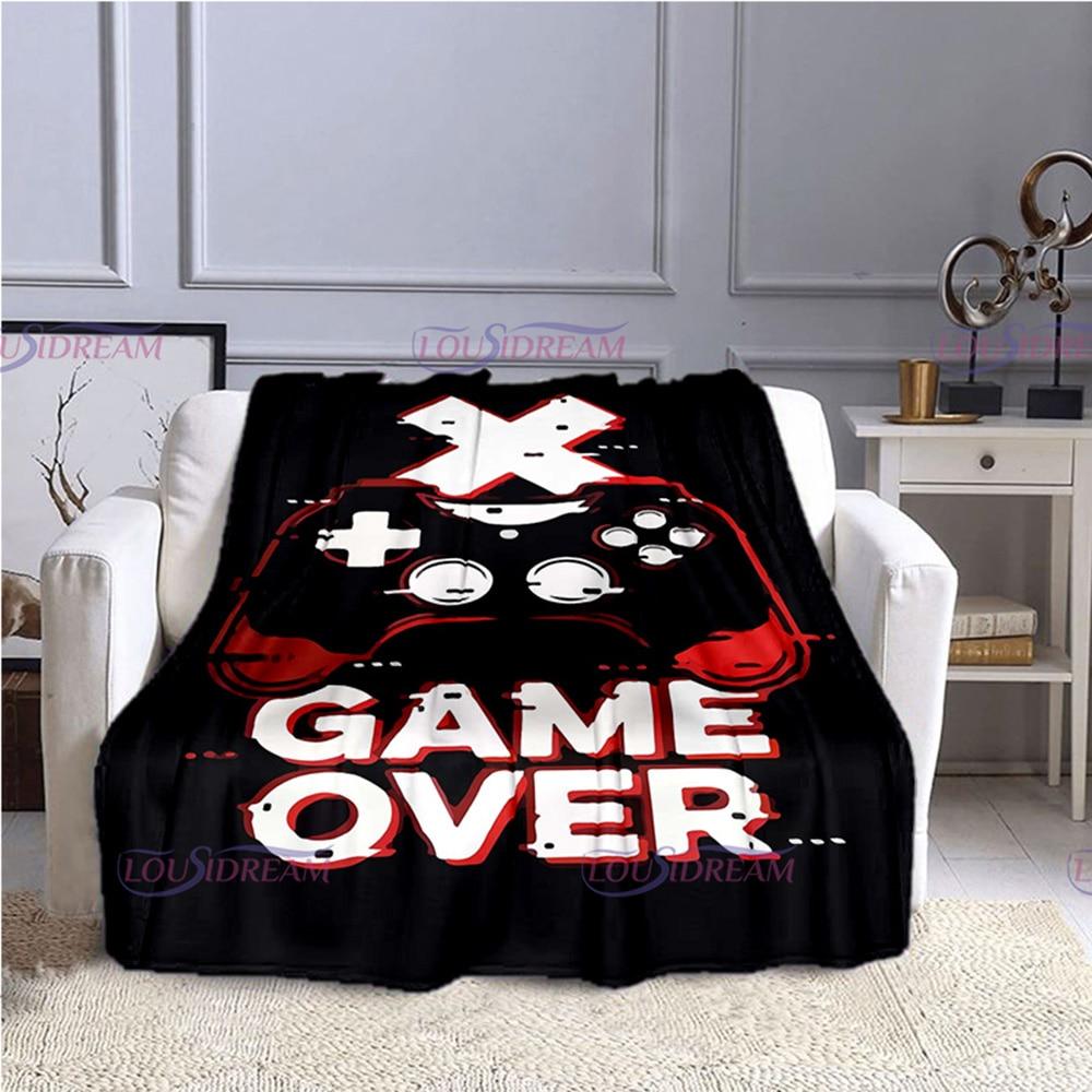 Exklusive Gamer-Geschenkdecke, Videospiel-Decken, Bettwäsche, Überwurf, Flanell, weiches Fleece für Couch, Sofa, Kinder, Jungen, Teenager, Geschenke 180cmx230cm von Joom DACH