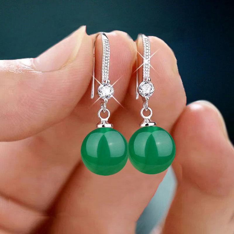Exquisite Mode Silber Farbe Wassertropfen Imitation Perlen Tropfen Ohrringe für Frauen Elegante Glänzende Runde Imitation Perlen Ohrstecker 5 von Joom DACH