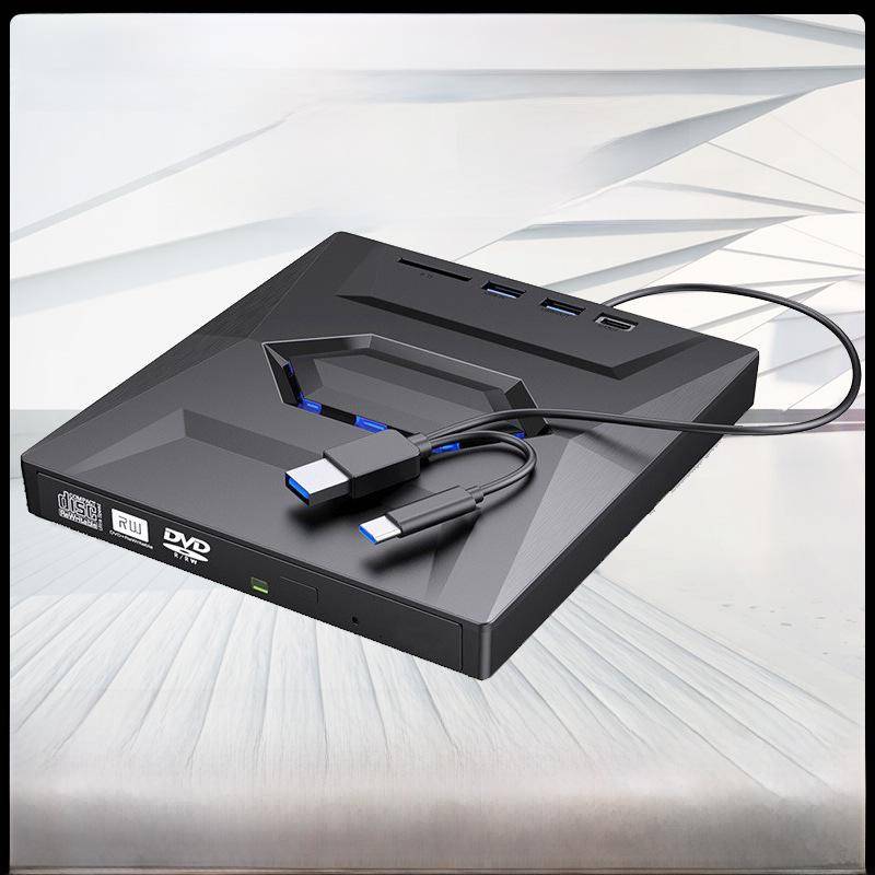 Externes optisches USB 3.0-Laufwerk, DVD-Brenner mit Kartenerweiterungssteckplatz – 4-in-1-Multifunktionsgerät reader and burner von Joom DACH