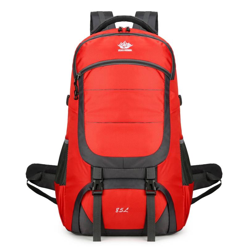 Extra Großer Rucksack 85L Große Kapazität Reiserucksack Wanderrucksack Campingrucksack Outdoor Groß rot von Joom DACH