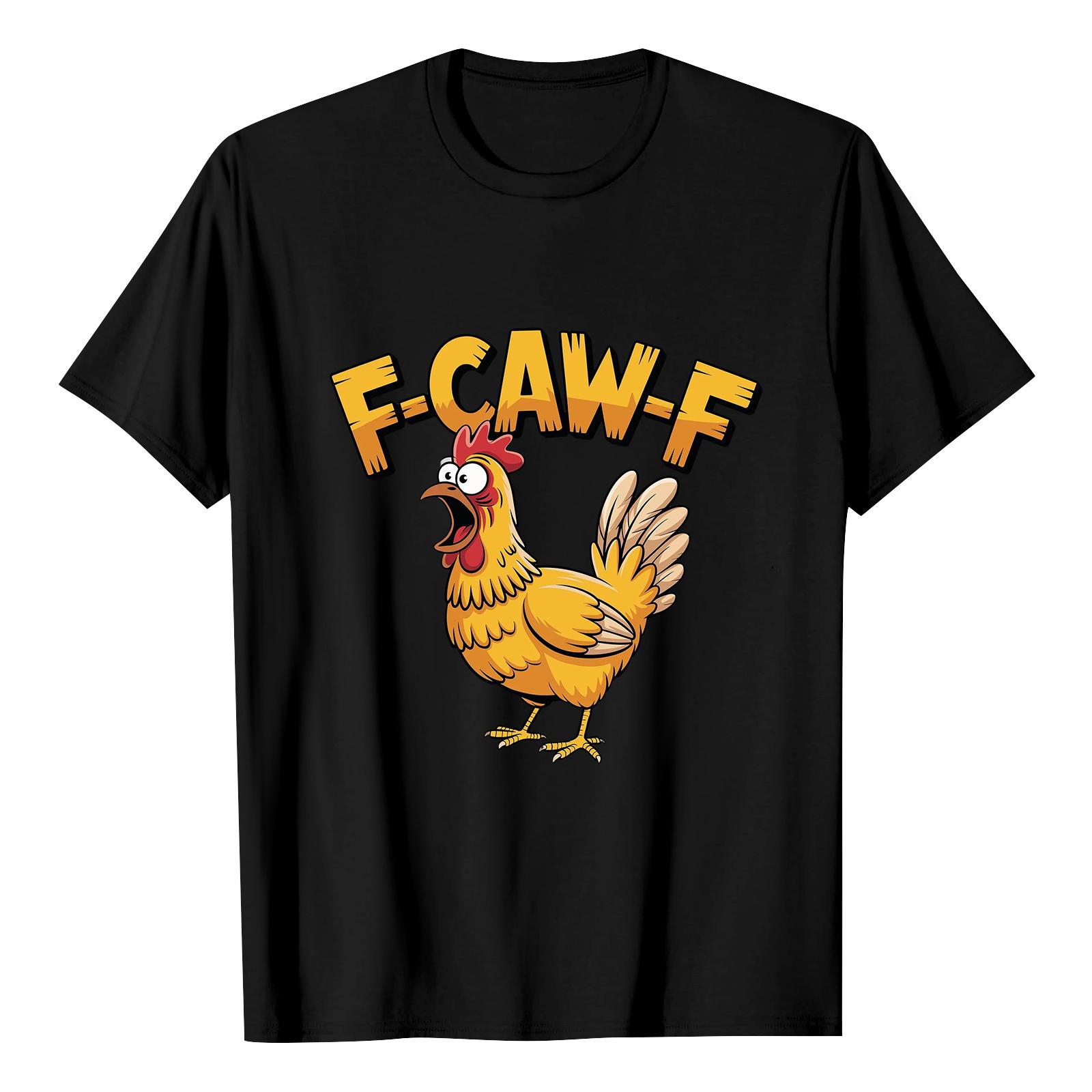 F-CAW-F Damen Casual T-Shirt mit Buchstabenaufdruck und kurzen Ärmeln M schwarz von Joom DACH
