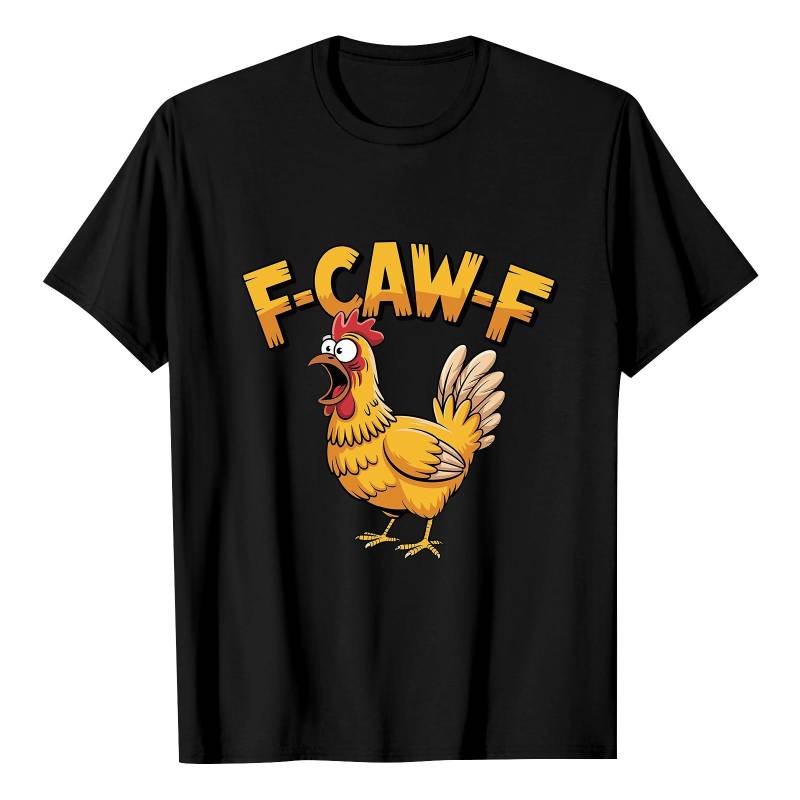 F-CAW-F Damen Casual T-Shirt mit Buchstabenaufdruck und kurzen Ärmeln M schwarz von Joom DACH