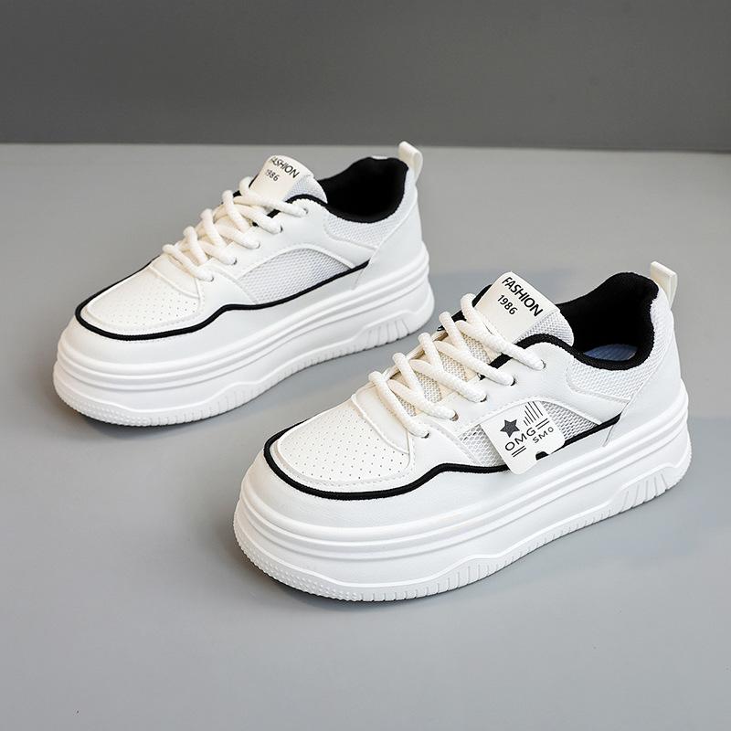 F161 Neue Mesh-Oberfläche Weiße Schuhe Damen Sommer Plateau Mesh Schuhe Höhe Zunehmende Atmungsaktive Verschleiß-Beständig Damen Schuhe casual Sport 40 von Joom DACH