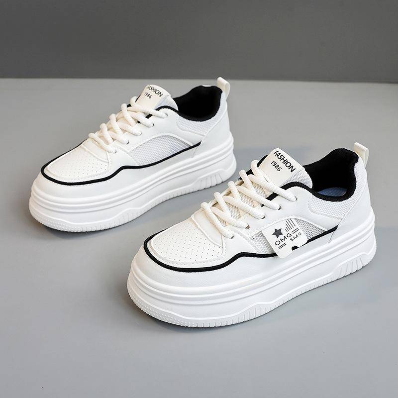 F161 Neue Mesh-Oberfläche Weiße Schuhe Damen Sommer Plateau Mesh Schuhe Höhe Zunehmende Atmungsaktive Verschleiß-Beständig Damen Schuhe casual Sport 40 von Joom DACH