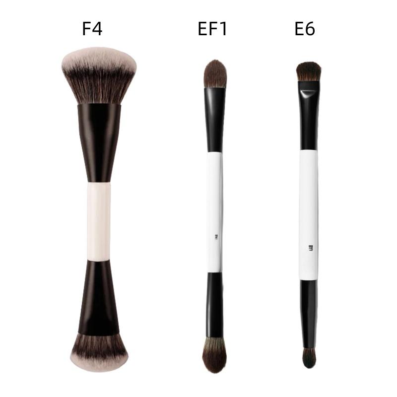 F4 Doppelseitiger Foundation-Gesichtspinsel Doppelseitiger Puder-Rouge-Kontur- und Lidschatten-Concealer-Make-up-Pinsel von Joom DACH