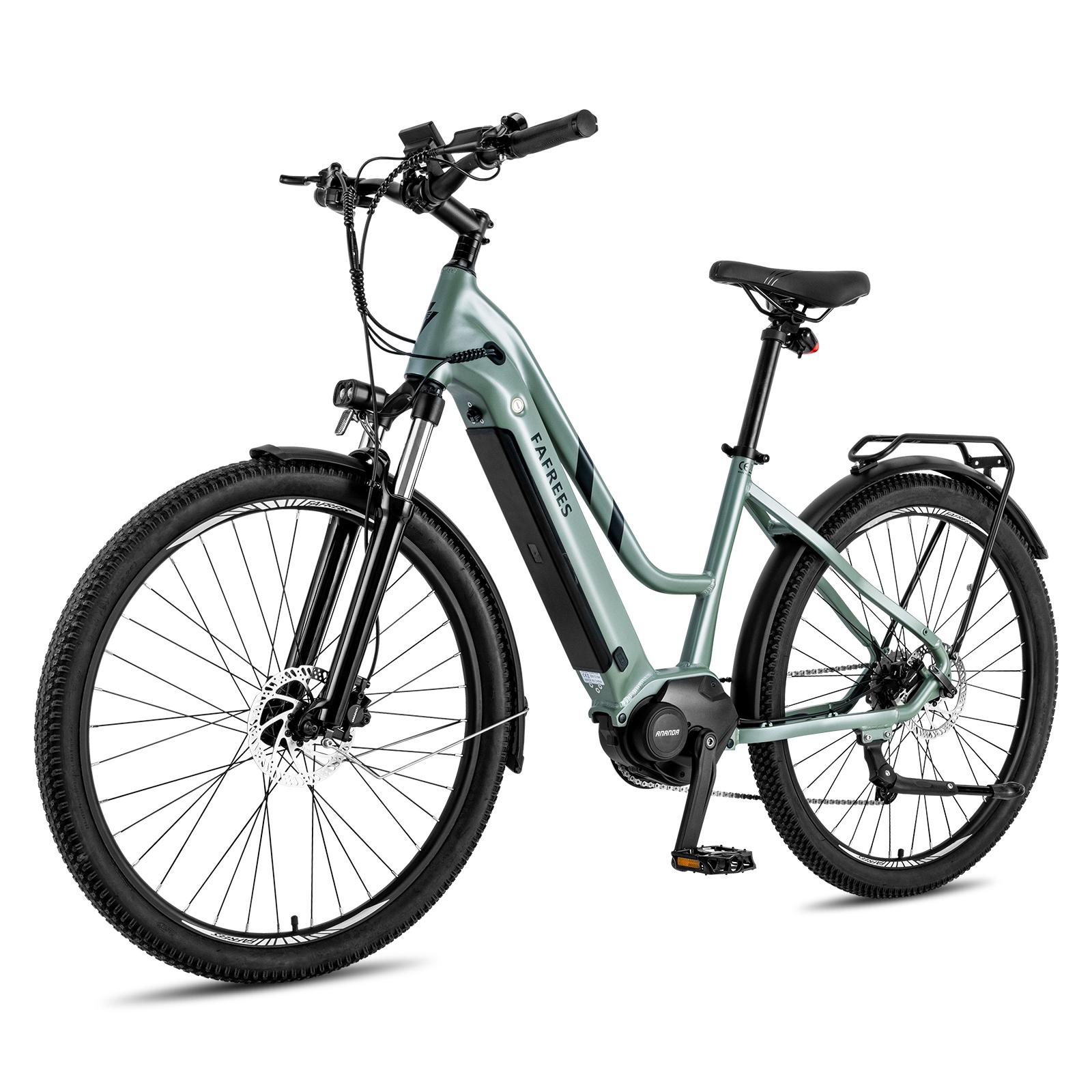FAFREES FM8 Elektrofahrrad mit Kindersitz 27,5 Zoll Breitreifen 250W Mittelmotor 25km Max. Geschwindigkeit 36V14,5Ah Akku 100-120km Reichweite APP-Steuerung grün von Joom DACH