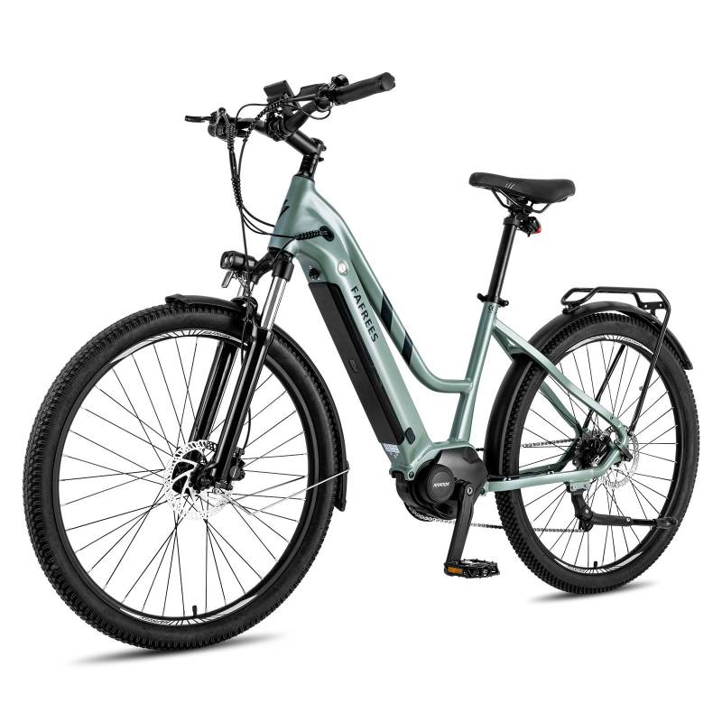 FAFREES FM8 Elektrofahrrad mit Kindersitz 27,5 Zoll Breitreifen 250W Mittelmotor 25km Max. Geschwindigkeit 36V14,5Ah Akku 100-120km Reichweite APP-Steuerung grün von Joom DACH