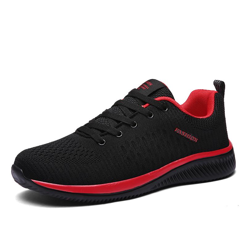 FASHION SHOES Atmungsaktive Sport-Turnschuhe für Herren, Sport-Laufschuhe, Outdoor-Damen-Tennis-Turnschuhe 46 schwarz/rot von Joom DACH