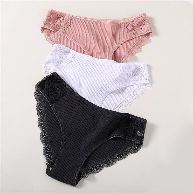 FINETOO Baumwolle Panty 3 Teile/los Solide frauen Höschen Komfort Unterwäsche Haut-freundliche Briefs Frauen Sexy Low-Rise Panty dessous N031 XXL von Joom DACH