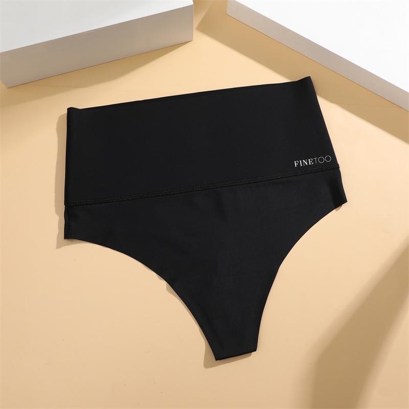 FINETOO Bodyshaper Hohe Taille Nahtlose Tanga Frauen Anti-Bakterien Höschen Weibliche Intimates Dessous L schwarz von Joom DACH