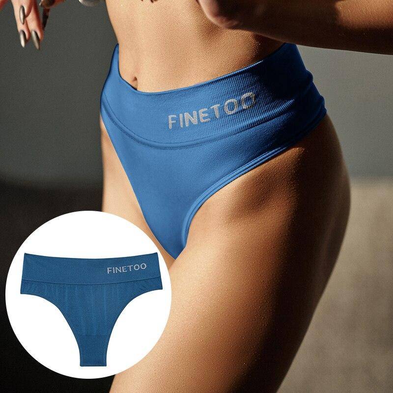 FINETOO Frauen Hohe Taille Tangas Nahtlose Höschen M-2XL Weiche G-string Damen T-back Unterwäsche Plus Größe Unterhosen Dessous 2023 XL-2XL von Joom DACH