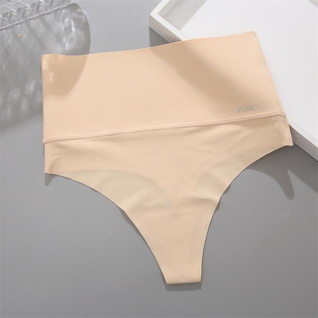 FINETOO Frauen Nahtlose Tangas Hohe Taille Bikini Unterhose S-XL Damen G-string Unterwäsche Weibliche Bequeme Tanga Höschen M nude von Joom DACH