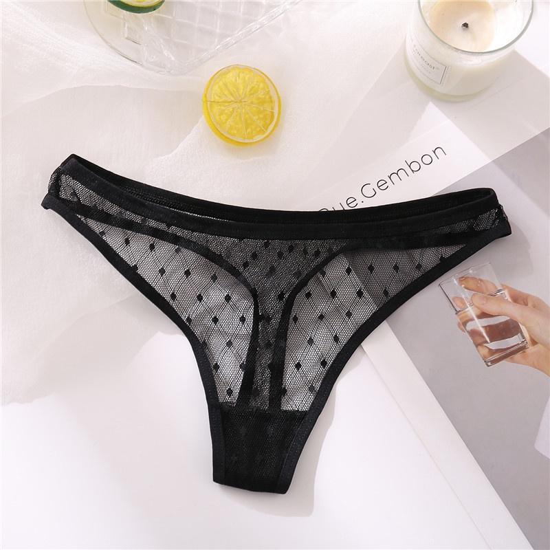 FINETOO Mädchen Intimwäsche Dessous Damen Mesh Spitze Slips M-XL Sexy Low Waist Tanga Weibliche Weiche Unterwäsche Damen XL&Fast Shipping schwarz von Joom DACH