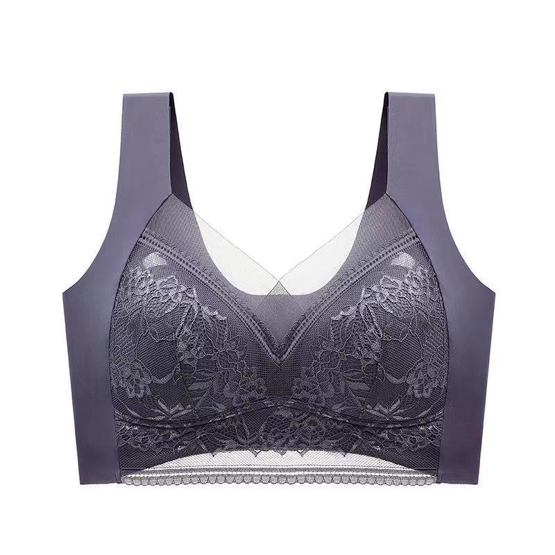 FINETOO geraffter BH, Schönheitsrücken, Spitze, umwickelte Weste, Damen, ohne Bügel, feste Körbchen, hochsteckbarer Bruststütz-BH im Westenstil XXXXXL grau FINETOO geraffter BH, Schönheitsrücken, Spitze, umwickelte Weste, Damen, ohne Bügel, feste Körbchen, hochsteckbarer Bruststütz-BH im Westenstil XXXXXL grau von Joom DACH
