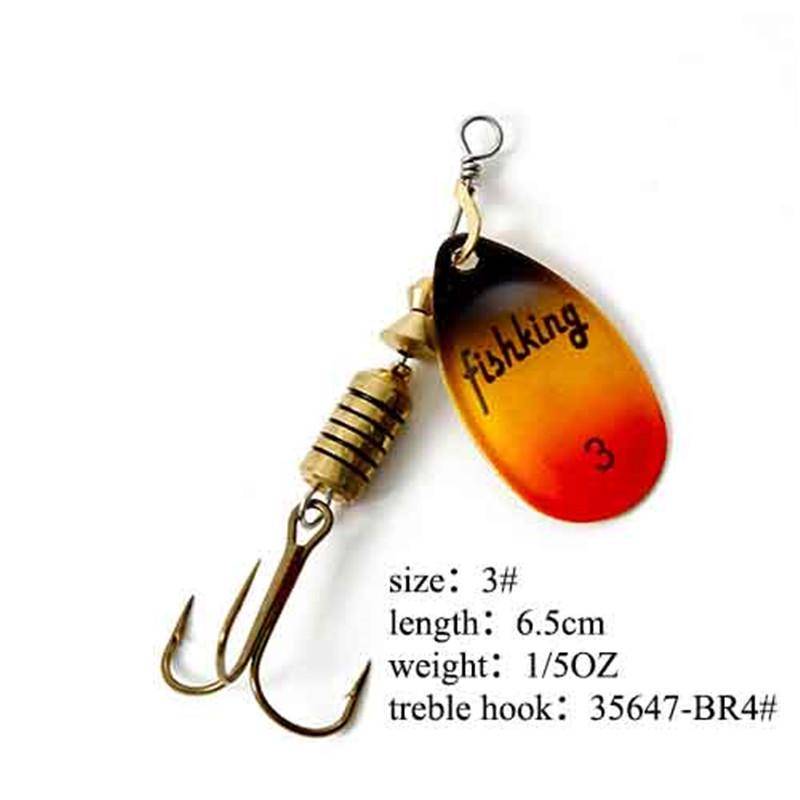 FISH KING Spinner-Köder, 1 Stück, Angelköder, Bass, harte Köder, Löffel mit Drillingshaken, hohe Qualität 6.1 von Joom DACH