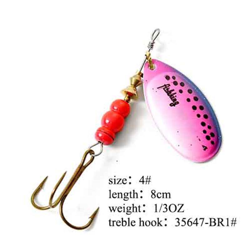 FISH KING Spinner-Köder, 1 Stück, Angelköder, Bass, harte Köder, Löffel mit Drillingshaken, hohe Qualität 9.6 g von Joom DACH