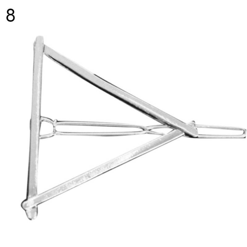 FLH Metall Hohl Mond Kreis Dreieck Pony Haarspange Frauen Haarnadel Haarspange Kleidung Zubehör Small Triangle silber von Joom DACH