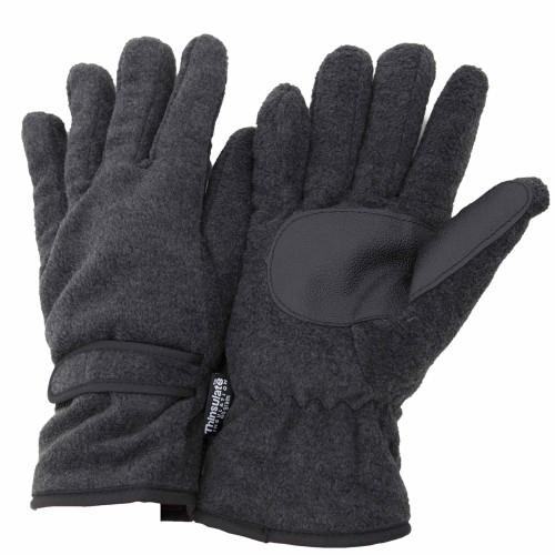 FLOSO Herren Thinsulate Thermo-Fleece-Handschuhe mit Handflächengriff (3M 40g) M/L schwarz von Joom DACH
