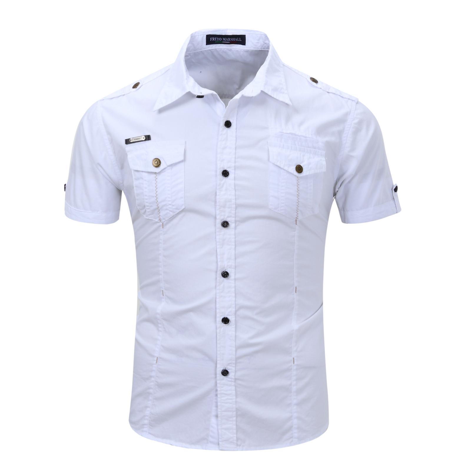 FREDD MARSHALL Herrenhemd 2021 Neues Herren-Frachthemd Mode-Freizeithemd Sommerstil 100% Baumwolle Solides Herren-Freizeithemd Plus Größe S-3XL 55888 M weiß FREDD MARSHALL Herrenhemd 2021 Neues Herren-Frachthemd Mode-Freizeithemd Sommerstil 100% Baumwolle Solides Herren-Freizeithemd Plus Größe S-3XL 55888 M weiß von Joom DACH