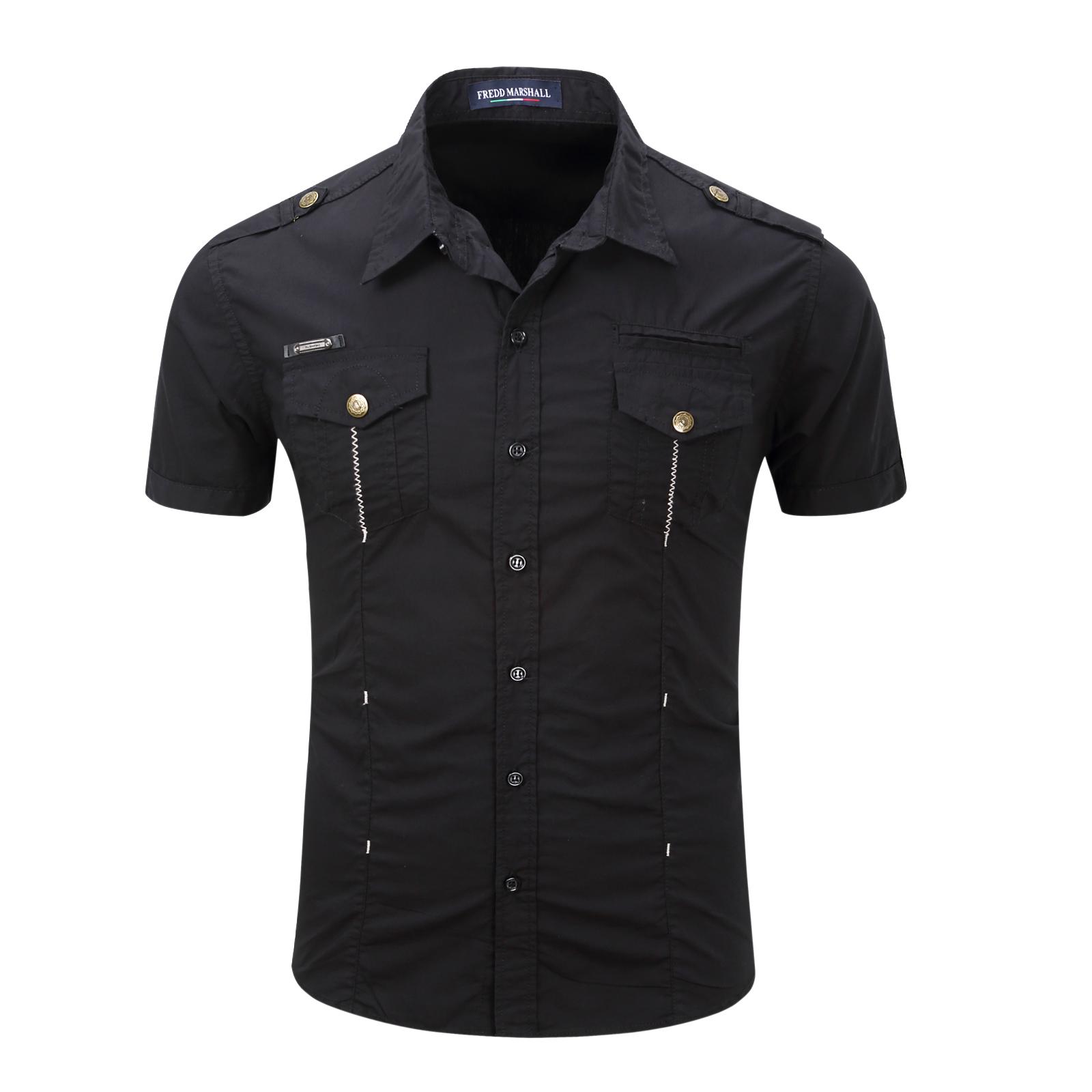 FREDD MARSHALL Herrenhemd 2021 Neues Herren-Frachthemd Mode-Freizeithemd Sommerstil 100% Baumwolle Solides Herren-Freizeithemd Plus Größe S-3XL 55888 M schwarz FREDD MARSHALL Herrenhemd 2021 Neues Herren-Frachthemd Mode-Freizeithemd Sommerstil 100% Baumwolle Solides Herren-Freizeithemd Plus Größe S-3XL 55888 M schwarz von Joom DACH