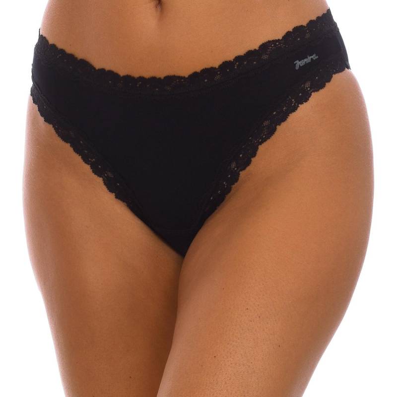 Brislip Fresh Baumwoll-Spitzen-Slip für Damen 1036896 L schwarz von Joom DACH