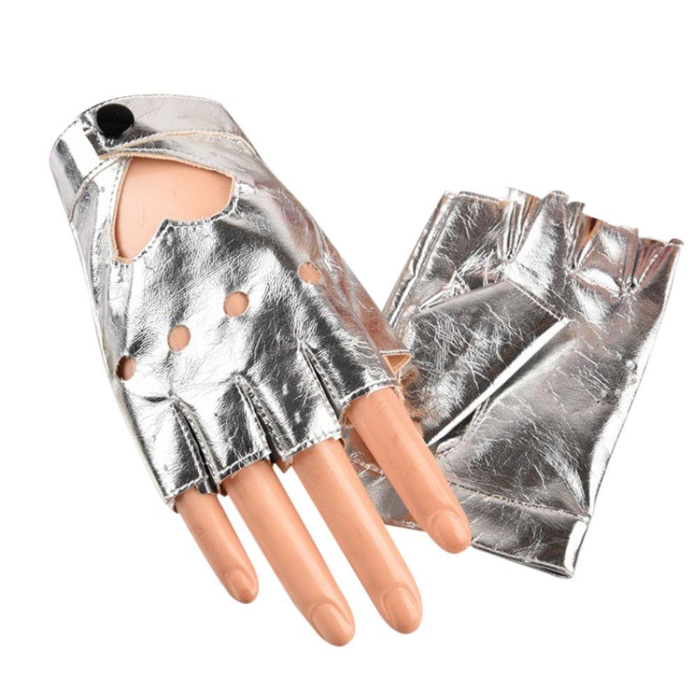 Fäustlinge Frauen Männer Ladys Driving Kleid Fünf Finger Handschuhe Herz Fäustlinge PU Lederhandschuhe silber von Joom DACH