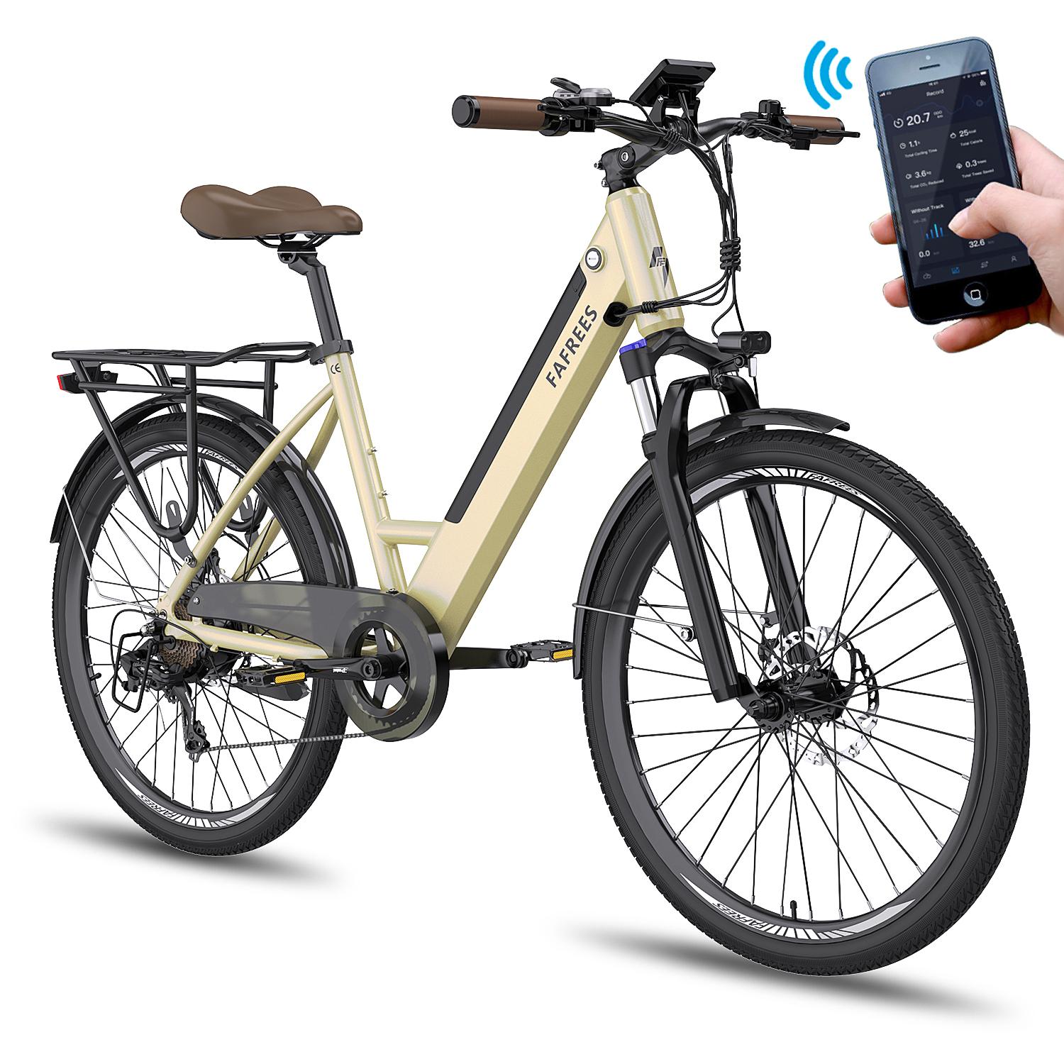 Fafrees F26 Pro Multi-Terrain Elektrofahrrad für Erwachsene mit Kindersitz 250W 36V14.5Ah Lithium-Batterie City Pendler E-Bike gelb von Joom DACH