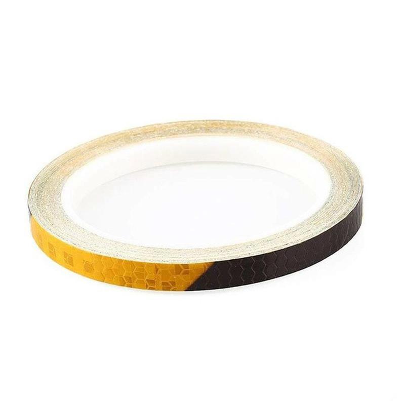 Fahrrad Reflektierende Aufkleber Motorrad Rad Körper Aufkleber Nachtfahren Sicherheitsband schwarz/orange von Joom DACH