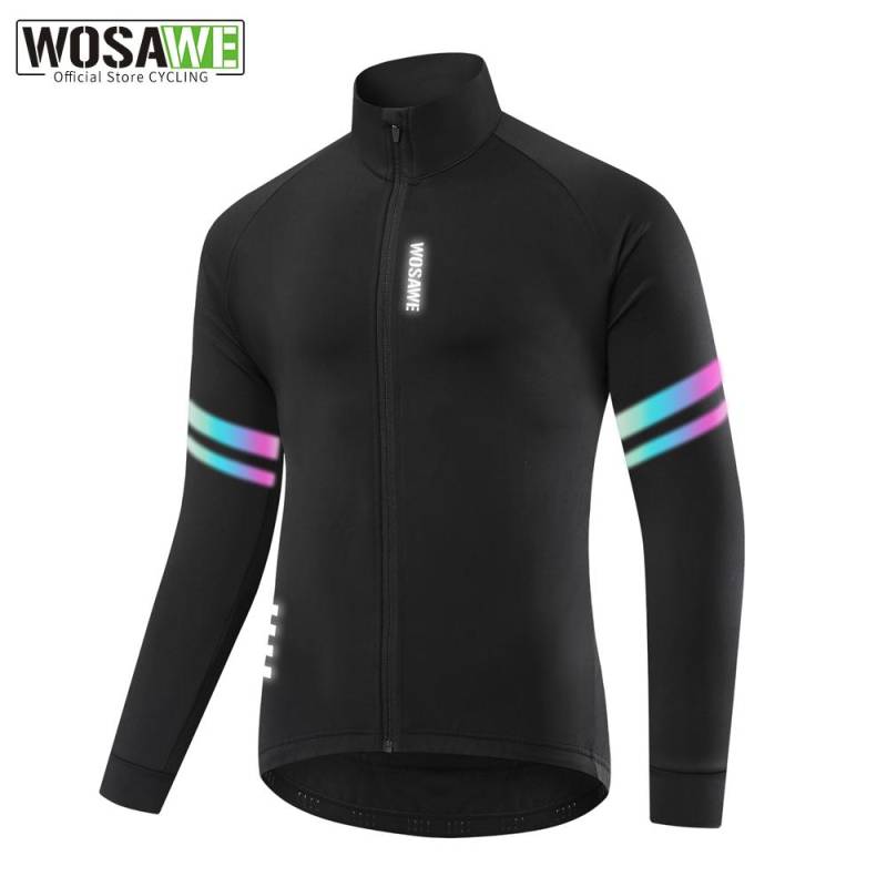 Fahrradjacke WOSAWE Herren Thermo-Fleece-warme Jacke Wintermantel 2XL schwarz von Joom DACH