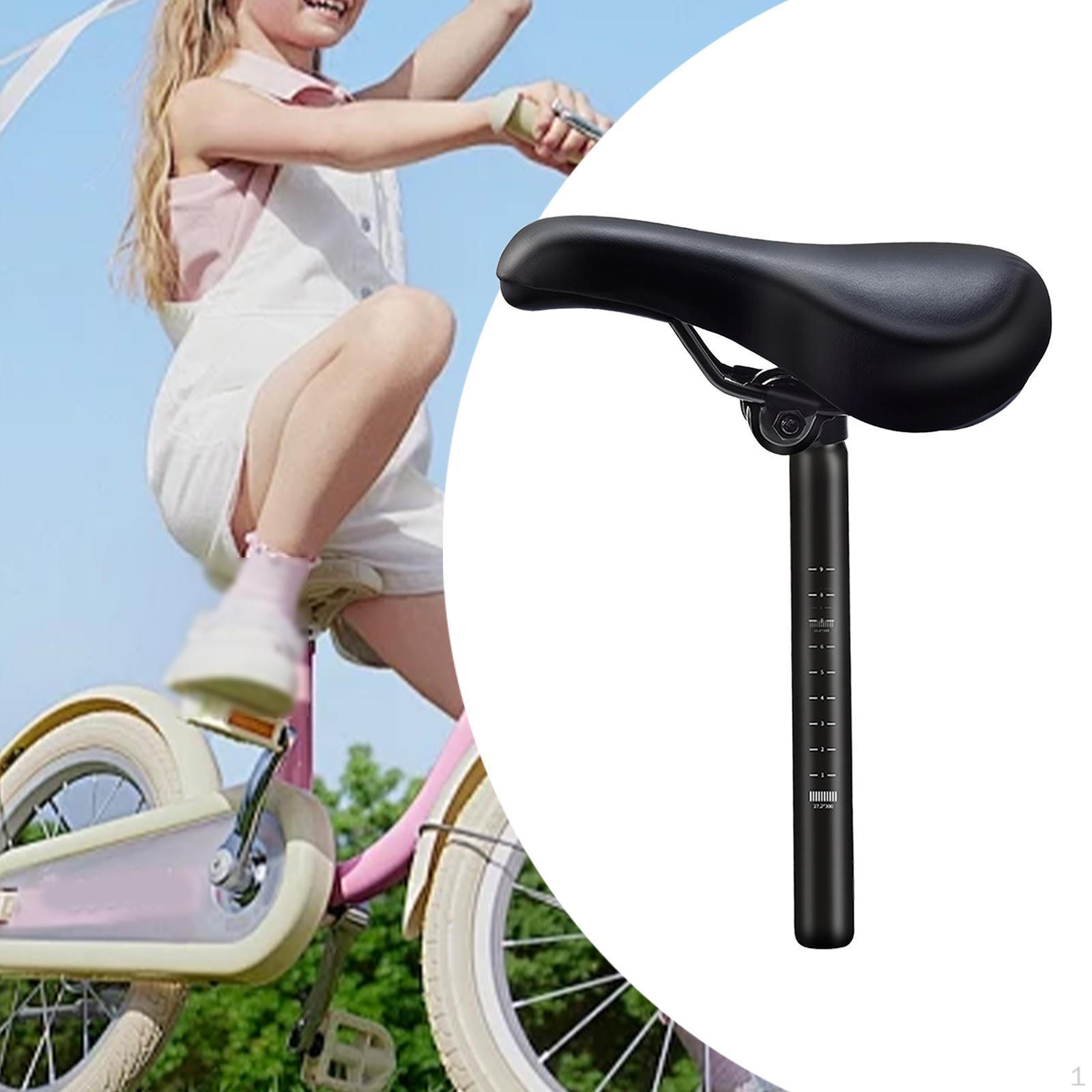 Fahrradsattel für Kindersitz Jungen Mädchen PU Leder wasserdicht Kinderfahrrad Saddle w 27.2mm Post von Joom DACH