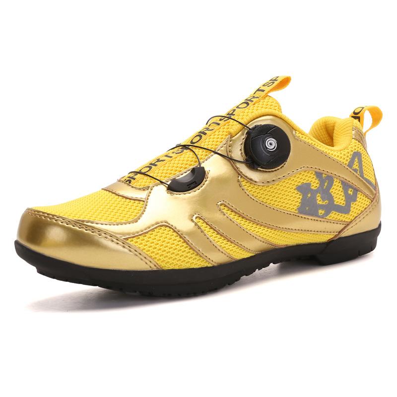 Fahrradschuhe Entsperrt Gummisohle Drehknopf Männer und Frauen Paar Low-Top Mesh Tuch Fahrradschuhe 39 von Joom DACH