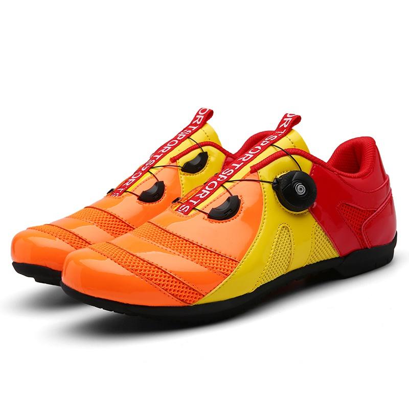 Fahrradschuhe Lockless Fahrradschuhe Herren und Damen Radfahren Hartbesohlte Mountain Power Fahrradschuhe 42 orange von Joom DACH