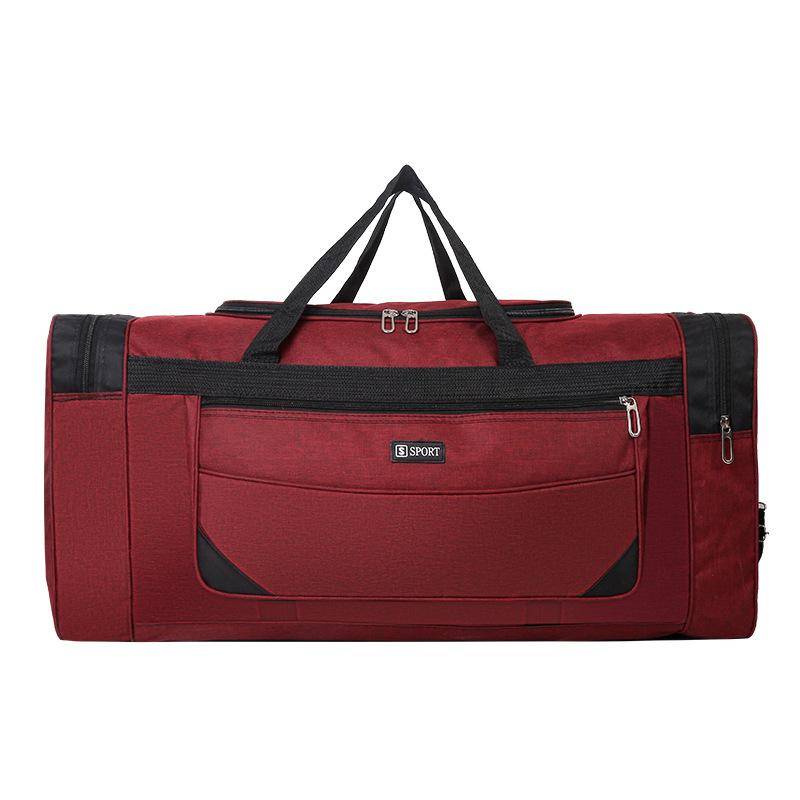 Faltbare Herren-Reisetasche mit großem Fassungsvermögen, Sport- und Fitnessstudio-Reisetasche, Reise- und Arbeitskabine, Lauftasche, Aufbewahrungstasche L rot von Joom DACH