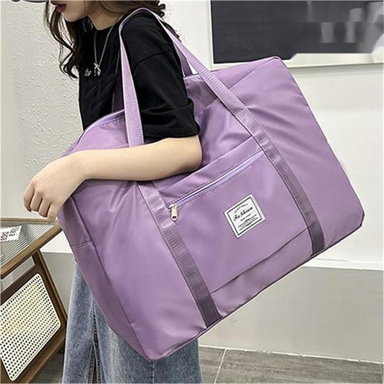 Faltbare Reisetasche mit großem Fassungsvermögen für Herren und Damen, multifunktionale, wasserdichte Gepäcktasche, Sporttasche M violett Faltbare Reisetasche mit großem Fassungsvermögen für Herren und Damen, multifunktionale, wasserdichte Gepäcktasche, Sporttasche M violett von Joom DACH