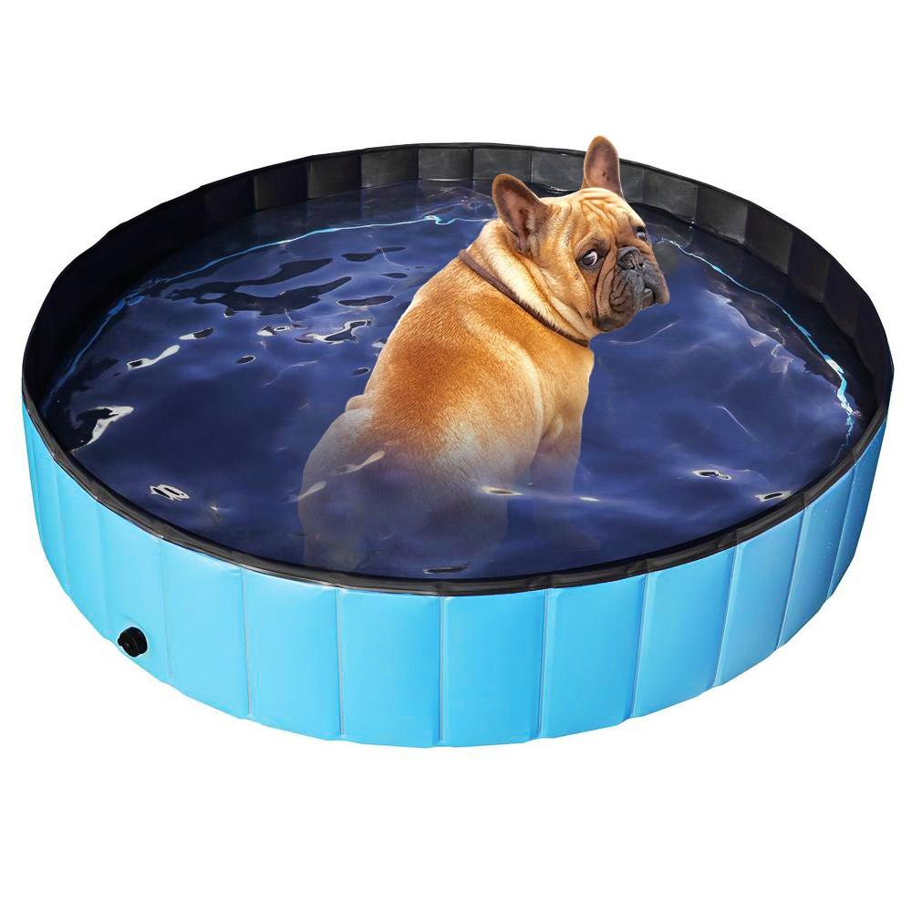 Faltbarer PVC-Swimmingpool, Pool, Badewanne, Kinderpool, Wasserteich, Pool für Katzen und Kinder im Sommer 120*30cm von Joom DACH