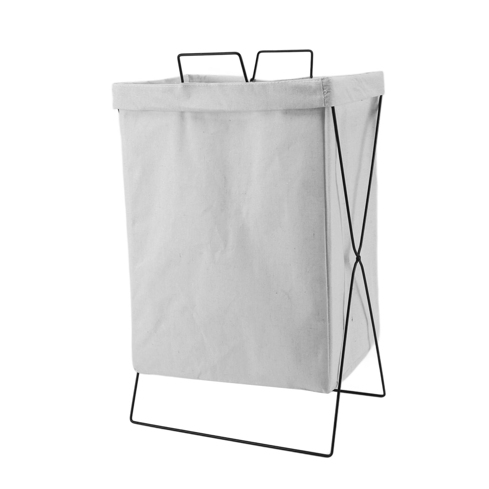 Faltbarer Wäschekorb Verdickter Eisenrahmen Langes Rechteck Kleiderkorb Aufbewahrungsbehälter Organizer L weiß von Joom DACH