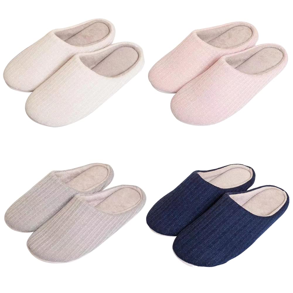 Fanyker Waschbares Zimmer-Gäste- und Stilvolles und Hausschuhe-Set 2 Ideal für Gäste und Geschenke Hausschuhe, Schuhe, Hausschuhe, Leise, Unisex, Damen Herren, von Joom DACH