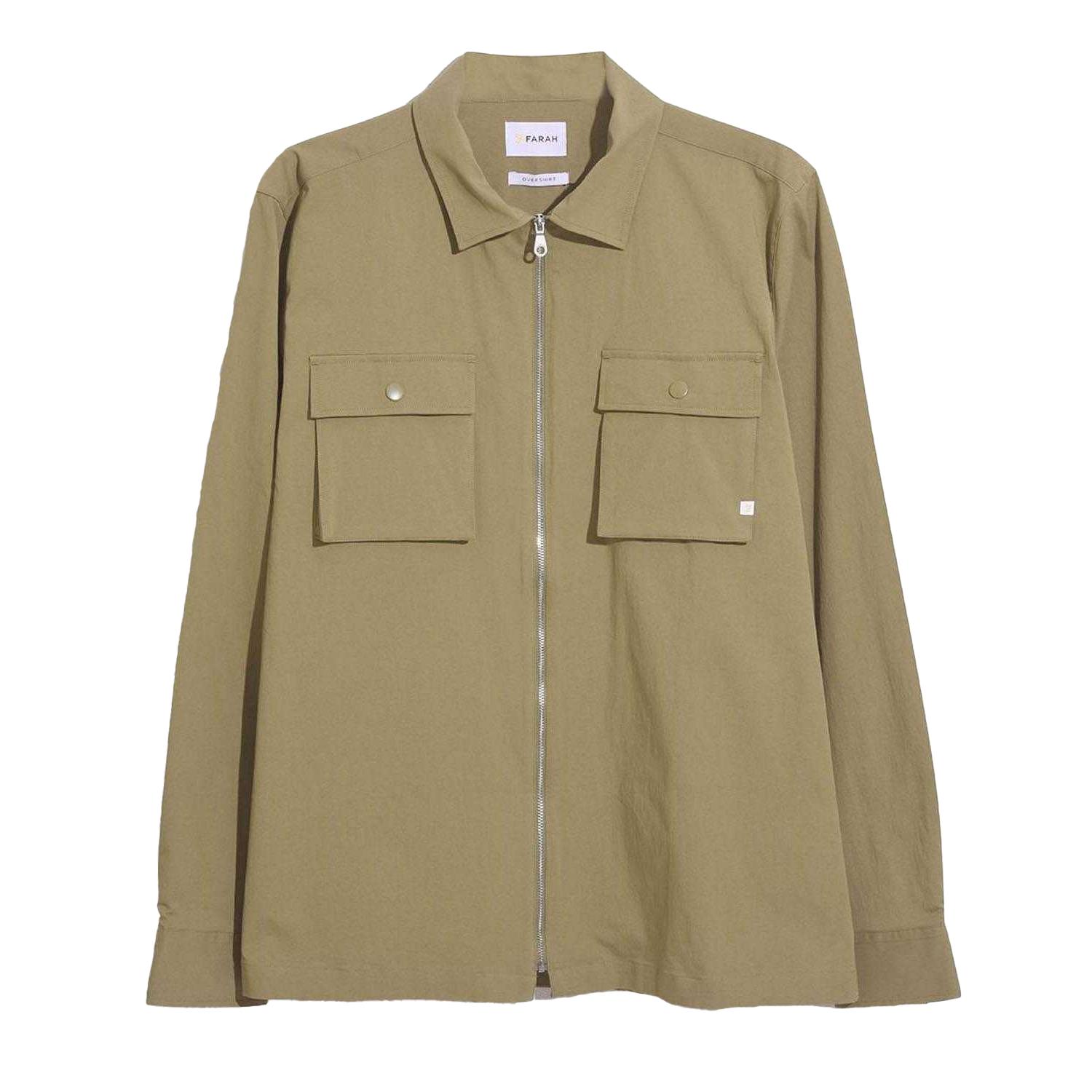 Farah Herren Lynden Overshirt mit durchgehendem Reißverschluss XXL khaki/grün Farah Herren Lynden Overshirt mit durchgehendem Reißverschluss XXL khaki/grün von Joom DACH