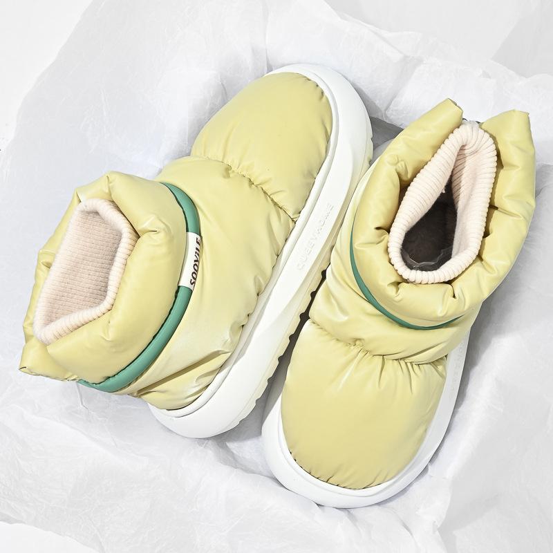 Fashion Women's Waterproof Down Cotton Padded Shoes Warm Plush Thick Bottom Snow Boots Women 2025 Platform Non-Slip Winter Ankle Boots 40-41(fit 39-40) von Joom DACH