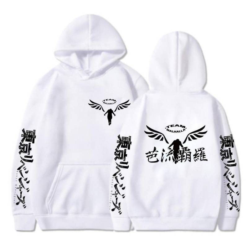 Fashoin Gambar Valhalla Tokyo Revengers Hoodies Anime Graphic Hoodie für Männer Frauen Sportbekleidung Tokyo Revengers Cosplay Trainingsanzug Kleidung XL weiß von Joom DACH
