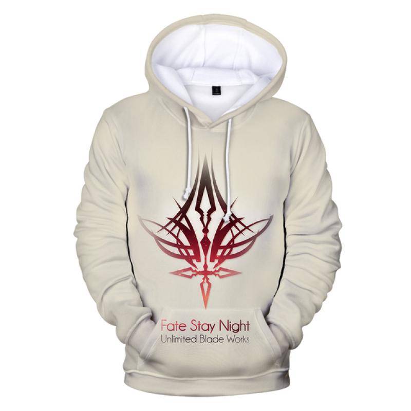 Fate Stay Night 3D-Druck Hoodies Männer Frauen Lässige Mode Sweatshirt Hoodie Anime Harajuku Streetwear Pullover Hip Hop Tops Mantel 6XL von Joom DACH