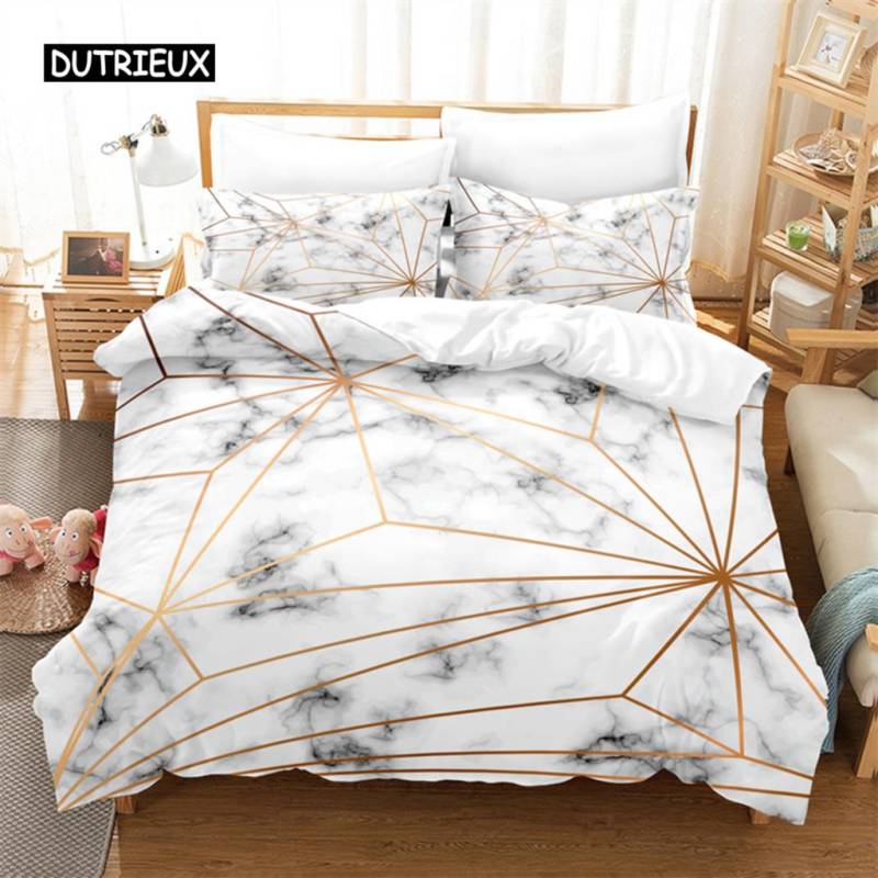 Federbettwäscheset Bettbezugset 3D-Bettwäsche Digitaldruck Bettwäsche Queen-Size-Bettwäscheset Modedesign EU single(135x200cm) von Joom DACH