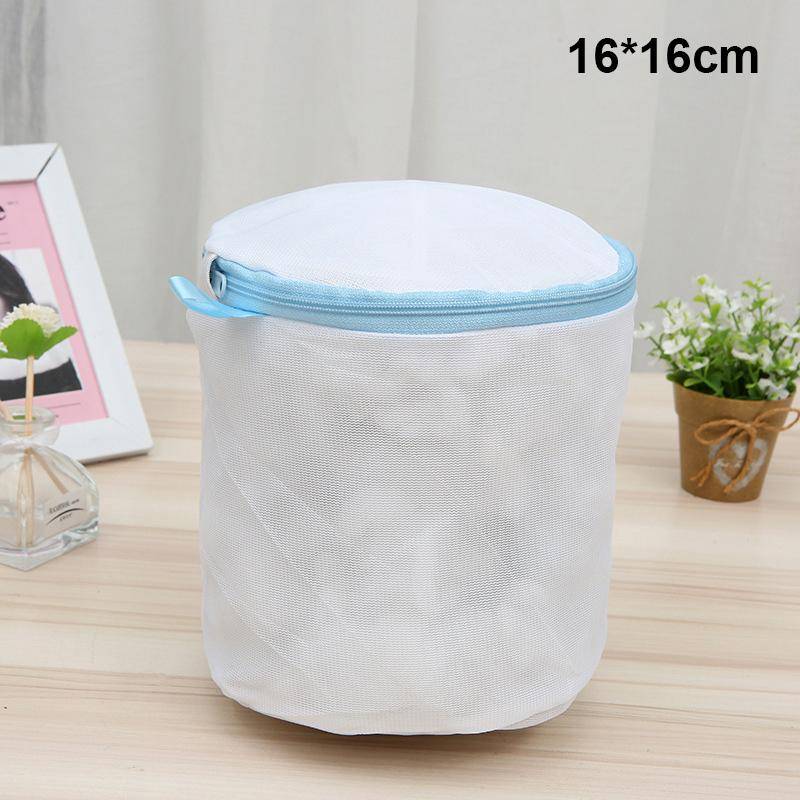 Feiner Netz-Wäschesack, Waschmaschinen, Schmutzwäschekorb, Reise-Schuh-Organizer, Netztaschen, Damen-BH, Kleidungs-Organizer 16x16cm von Joom DACH