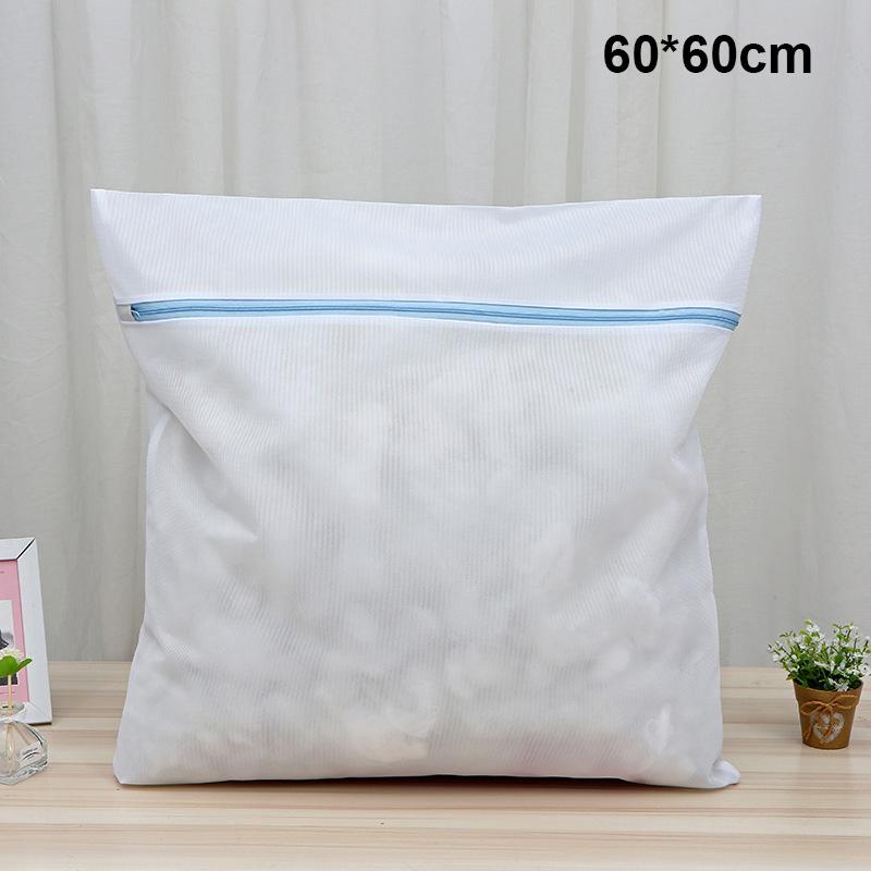 Feiner Netz-Wäschesack, Waschmaschinen, Schmutzwäschekorb, Reise-Schuh-Organizer, Netztaschen, Damen-BH, Kleidungs-Organizer 60x60cm von Joom DACH