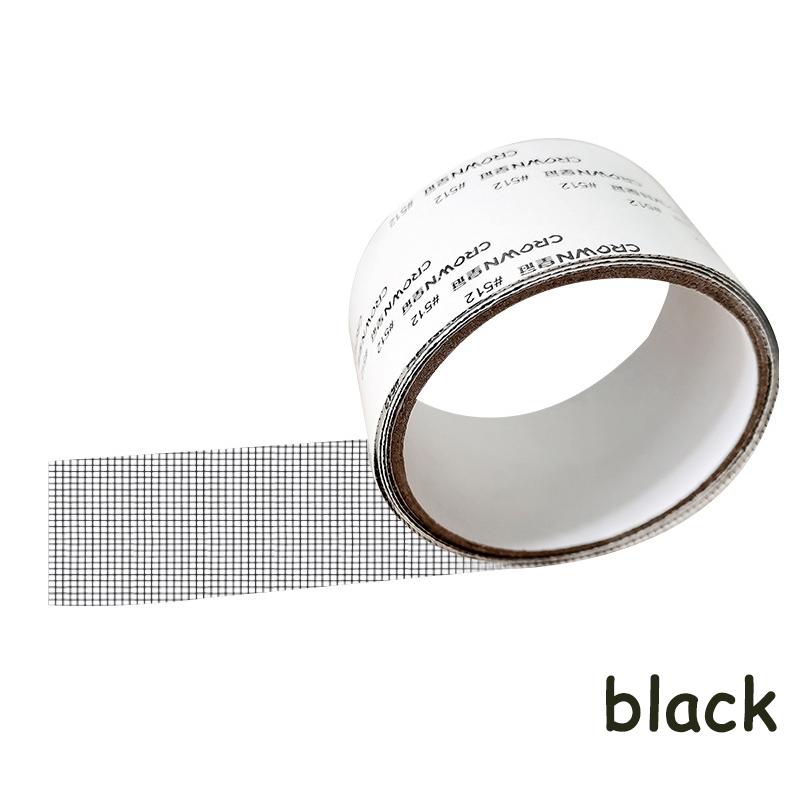 Fenster-Bildschirm-Reparaturband, selbstklebendes Netzband, Netz-Tür-Fix-Patch, Anti-Insekten-Moskito-Netz, Reparatur gebrochener Löcher 1PCS schwarz von Joom DACH