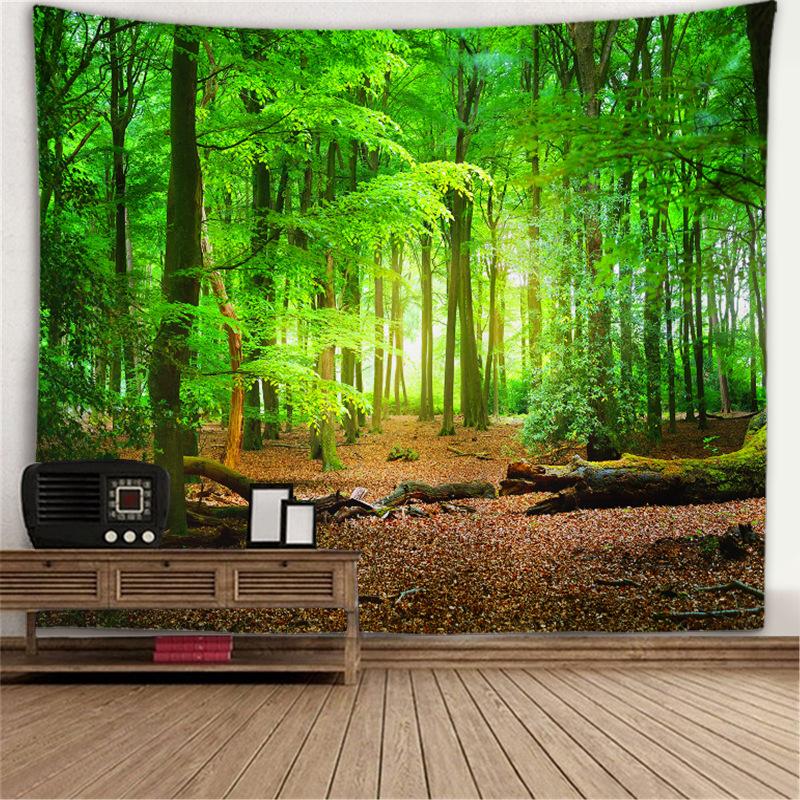 Fensterlandschaft Wandteppich Wand Hintergrund Stoff Baum Loch Ofen hängenden Stoff großen Wandteppich 100x75cm von Joom DACH